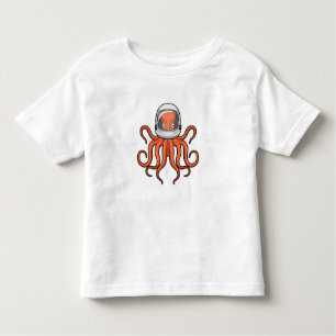 T-shirt Pour Les Tous Petits Octopus en astronaute