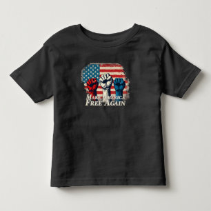 T-shirt Pour Les Tous Petits Œuvre d'art Make America Free Again
