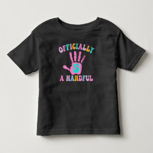 T-shirt Pour Les Tous Petits Officiellement 5 Une Poignée 5e Anniversaire