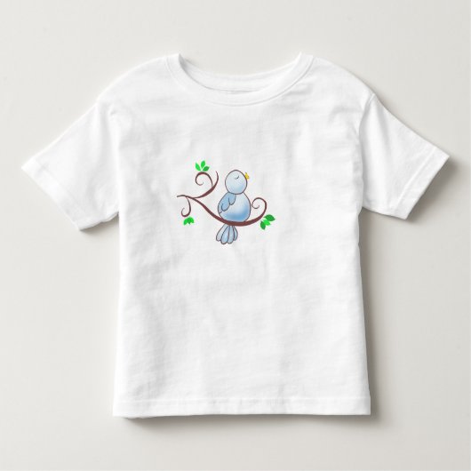 T-shirt Pour Les Tous Petits Oiseau bleu heureux (Devant)