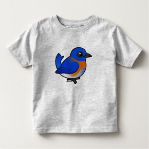 T-shirt Pour Les Tous Petits Oiseau bleu occidental de bande dessinée