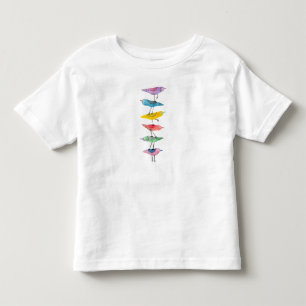 T-shirt Pour Les Tous Petits Oiseau coloré empilé
