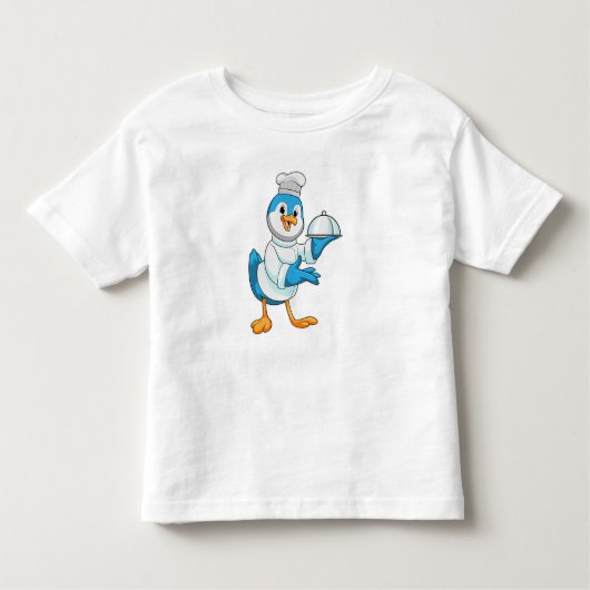 T-shirt Pour Les Tous Petits Oiseau comme cuire avec Platter (Devant)