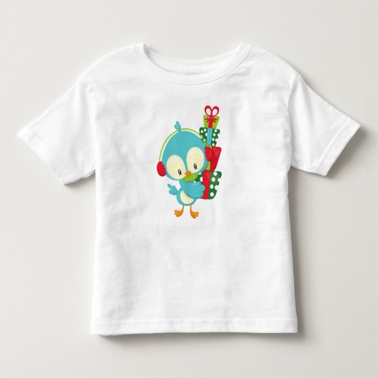 T-shirt Pour Les Tous Petits Oiseau de Noël, Oiseau mignon, Cadeaux, Cadeaux, P (Devant)
