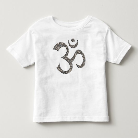 T-SHIRT POUR LES TOUS PETITS OM / AUM - ARGENT (Devant)