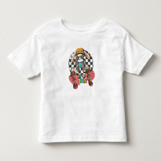 T-shirt Pour Les Tous Petits "On the Hunt" Skater Rabbit (Devant)
