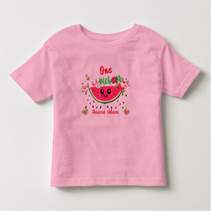 T-shirt Pour Les Tous Petits One In A Melon Watermelon 1er Birthday Girl's