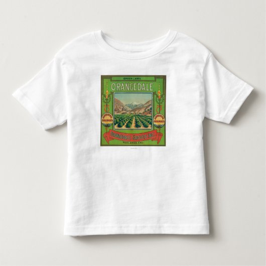 T-shirt Pour Les Tous Petits Orangedale LabelRedlands orange, CA (Devant)