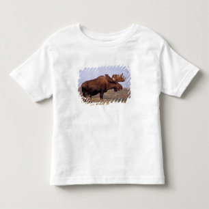 T-shirt Pour Les Tous Petits orignal, Alces alces, taureau avec grands bois