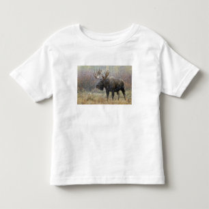 T-shirt Pour Les Tous Petits Orignal dans une tempête de neige avec des tremble