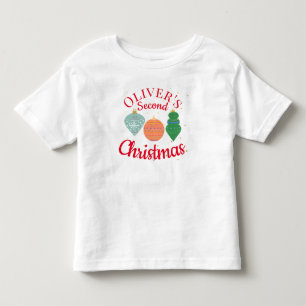 T-shirt Pour Les Tous Petits Ornement mignon kawaii de Noël pour la deuxième an