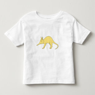 T-shirt Pour Les Tous Petits Oryctérope jaune. Animal mignon de bande dessiné