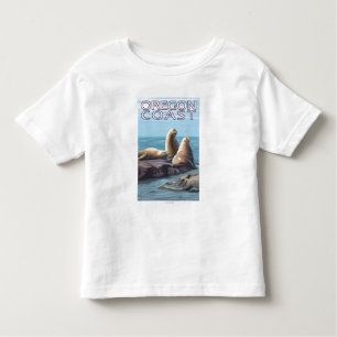 T-shirt Pour Les Tous Petits Otaries de côte de l'Orégon