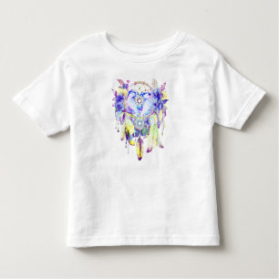 T-shirt Pour Les Tous Petits Otter Dreamcatcher Blue Jaune Floral