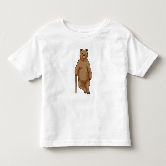 T-shirt Pour Les Tous Petits Ours au baseball avec batte de baseball (Devant)