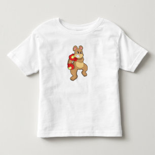 T-shirt Pour Les Tous Petits Ours au boxe avec gants de boxe