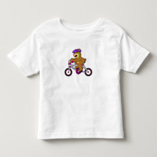 T-shirt Pour Les Tous Petits Ours avec bicyclette et casque