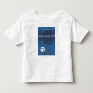 T-shirt Pour Les Tous Petits Ours dans le clair de lune - courbure, Orégon