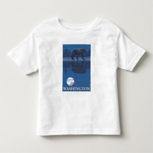 T-shirt Pour Les Tous Petits Ours dans le clair de lune - parc national (Devant)