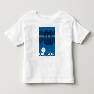 T-shirt Pour Les Tous Petits Ours en affiche de Vintage voyage de clair de lune