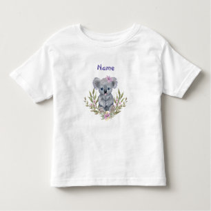 T-shirt Pour Les Tous Petits Ours Koala adorable avec fleurs