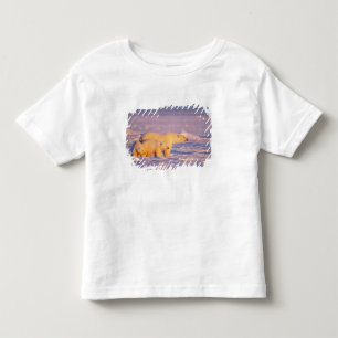 T-shirt Pour Les Tous Petits Ours polaire femelle avec des oursons de printemps