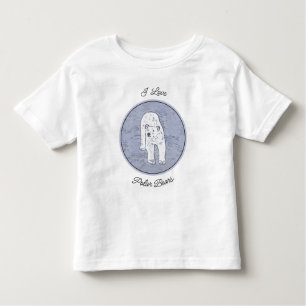 T-shirt Pour Les Tous Petits Ours polaire sur la peinture sur glace - Art origi