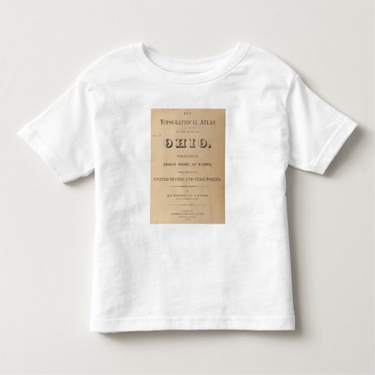 T-shirt Pour Les Tous Petits Page titre d'un atlas topographique (Devant)
