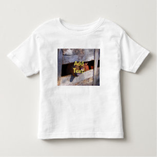 T-shirt Pour Les Tous Petits Paires de porcherie jetant un coup d'oeil Piggies