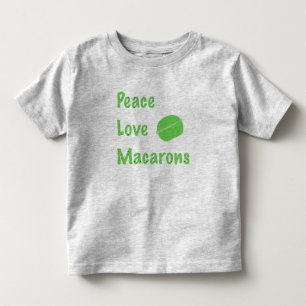 T-shirt Pour Les Tous Petits Paix, Amour, Macarons