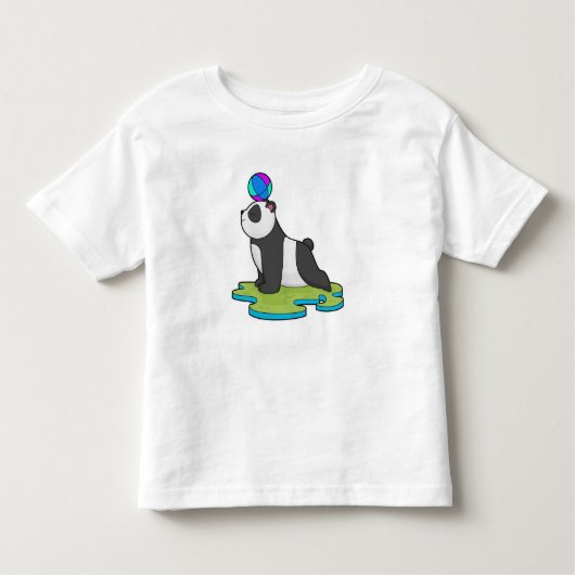 T-shirt Pour Les Tous Petits Panda at yoga (Devant)
