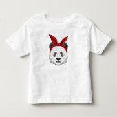 T-shirt Pour Les Tous Petits Panda avec Bandana (Devant)