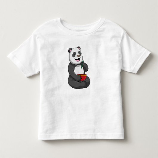 T-shirt Pour Les Tous Petits Panda avec Bowl Ramen (Devant)