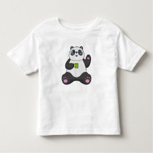 T-shirt Pour Les Tous Petits Panda avec tasse de café