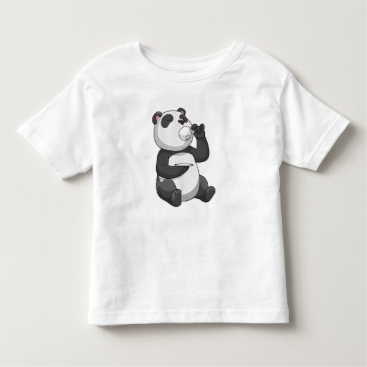 T-shirt Pour Les Tous Petits Panda avec Tea Cup (Devant)