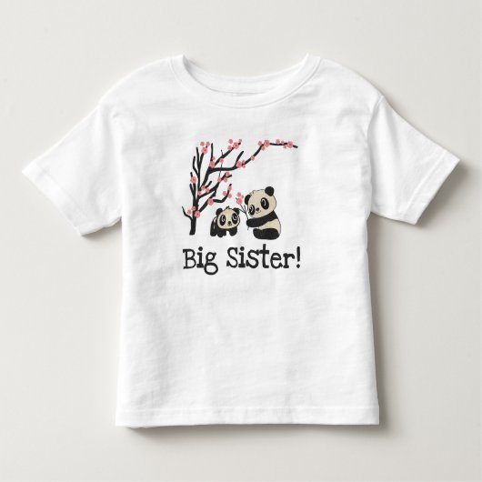 T-shirt Pour Les Tous Petits Panda Bears Big Soeur (Devant)