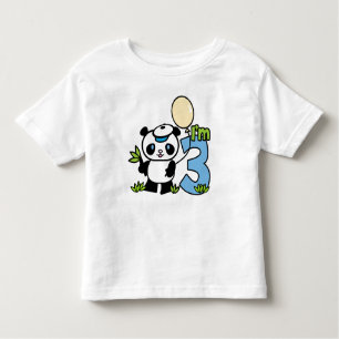 T-shirt Pour Les Tous Petits Panda Boy 3e anniversaire