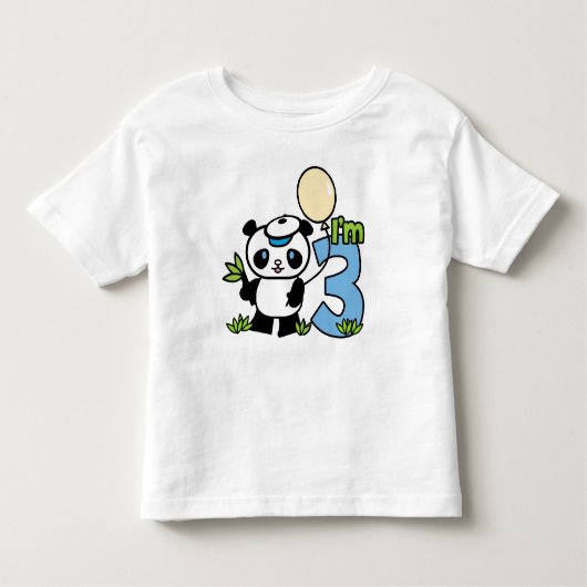 T-shirt Pour Les Tous Petits Panda Boy 3e anniversaire (Devant)