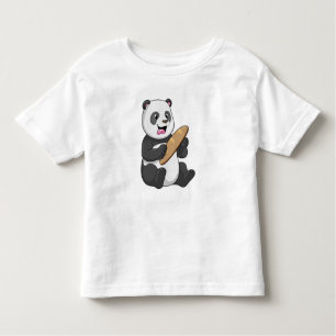 T-shirt Pour Les Tous Petits Panda comme boulanger avec pain