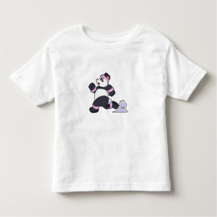 T-shirt Pour Les Tous Petits Panda comme coureur à la course
