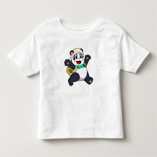 T-shirt Pour Les Tous Petits Panda comme étudiant (Devant)