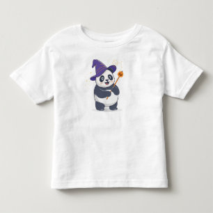 T-shirt Pour Les Tous Petits Panda Magicien Fantaisiste avec Chapeau Magique