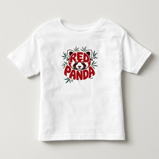T-shirt Pour Les Tous Petits Panda rouge (Devant)