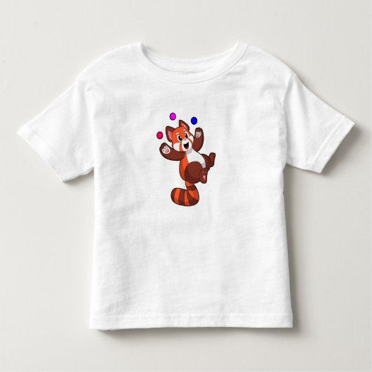 T-shirt Pour Les Tous Petits Panda rouge à Juggle Circus.PNG (Devant)