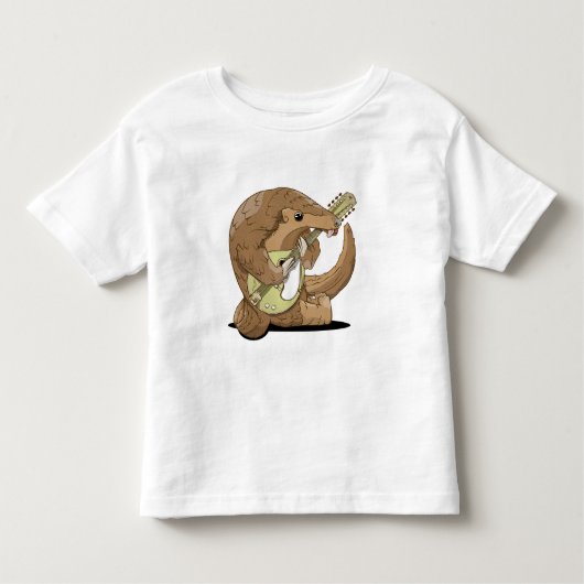 T-shirt Pour Les Tous Petits Pangolin joue de la mandoline (Devant)