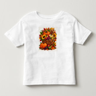 T-shirt Pour Les Tous Petits Panier de récolte d'automne