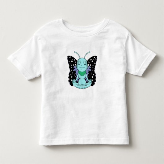 T-shirt Pour Les Tous Petits Papillon au Yoga Stretching Legs (Devant)