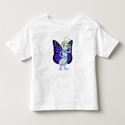 T-shirt Pour Les Tous Petits Papillon aux lunettes (Devant)