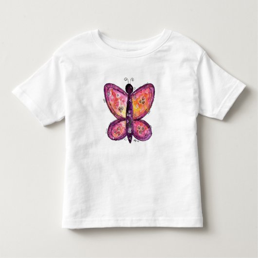 T-shirt Pour Les Tous Petits Papillon blanc (Devant)