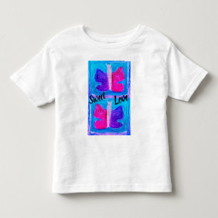 T-shirt Pour Les Tous Petits Papillon Coloré Filtre Miami De base